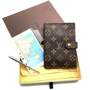 Louis Vuitton Brown Monogram Notebook Cover and Pen Set